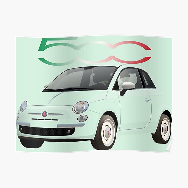 Klassischer Fiat 500 Poster