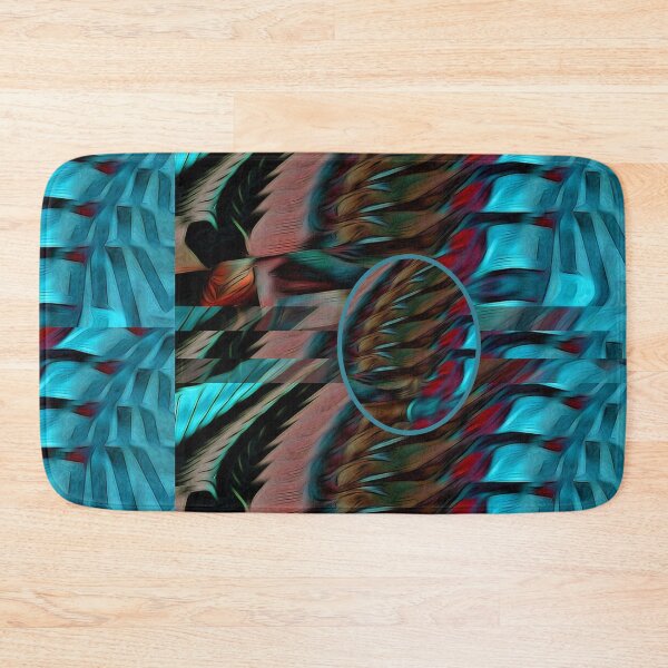 Item preview, Multi-Colored Feathers Blue Red Textured Patterns designed and sold by NoGrayDays1.