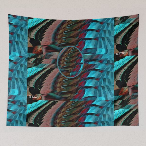 Item preview, Multi-Colored Feathers Blue Red Textured Patterns designed and sold by NoGrayDays1.