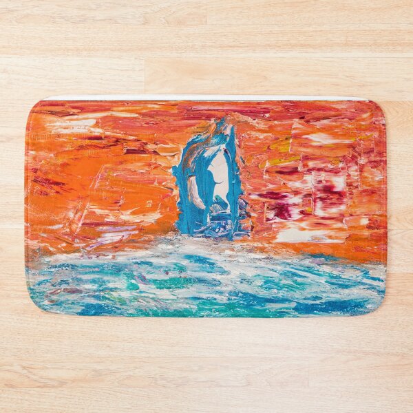 Aperçu de l'œuvre Ahoy - Art abstrait à thème Eau vibrante / Ciel au coucher de soleil créée et vendue par KarenRHarris.