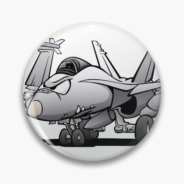 Item preview, F/A-18 Hornet Military Naval Fighter Jet Airplane Cartoon designed and sold by hobrath.