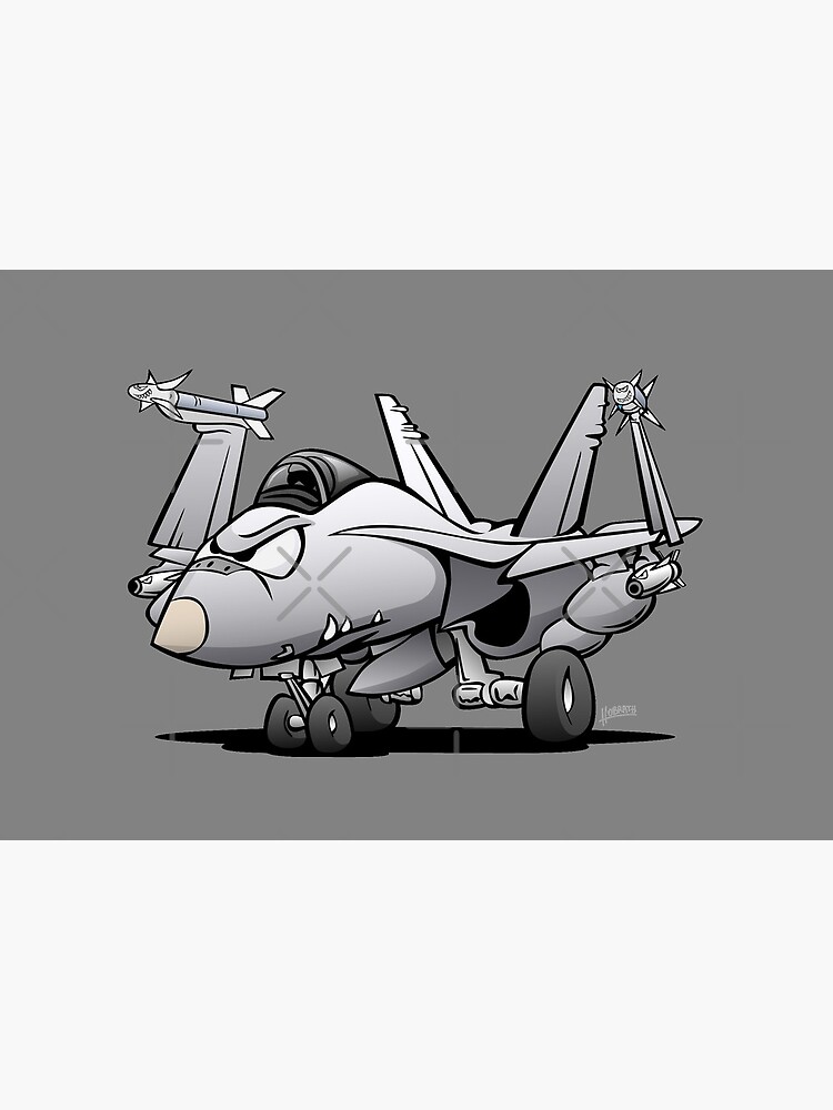 Military Naval Fighter Jet Airplane Cartoon by hobrath