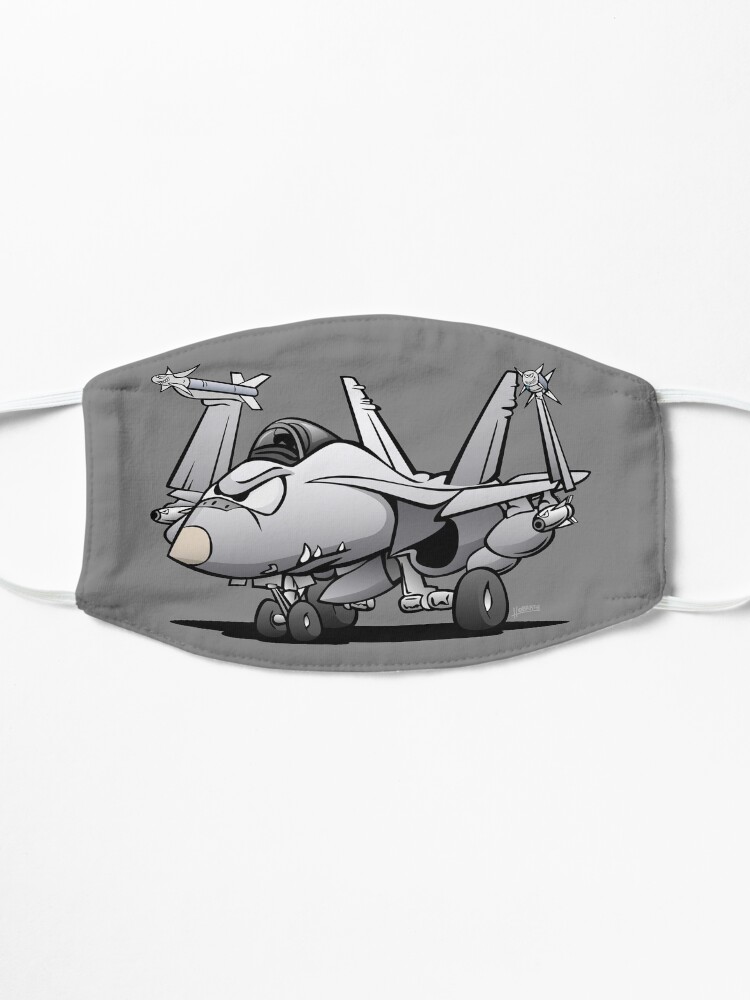 Alternate view of Military Naval Fighter Jet Airplane Cartoon Mask