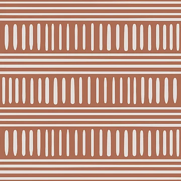 Artwork thumbnail, Terracotta Hand Drawn Geometric Pattern by hellcom