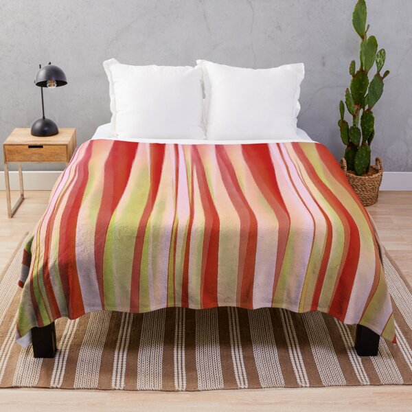 Item preview, Living Coral and Blood Orange Striped Pattern designed and sold by taiche.