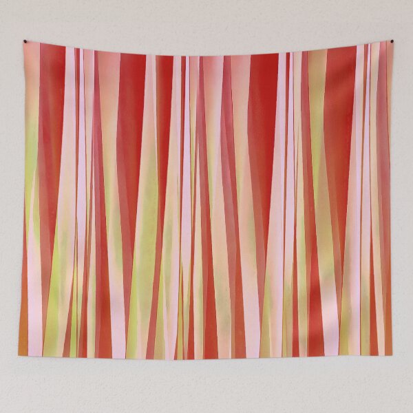 Item preview, Living Coral and Blood Orange Striped Pattern designed and sold by taiche.