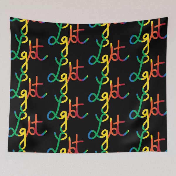 Item preview, LGBT word in rainbow colors gift t-shirt designed and sold by Catcrea.