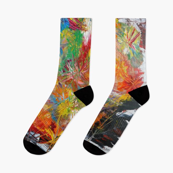 Item preview, Kaboom! - Vibrant, Visceral Oil Painting Exploring the Range Between Life and Death designed and sold by KarenRHarris.