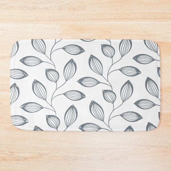 Item preview, Climbing Vine Leaves Gray On White designed and sold by taiche.