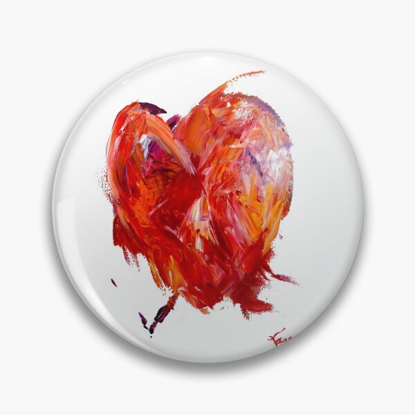 Item preview, Brokenhearted - An Expressionist Vibrant Red Heart designed and sold by KarenRHarris.
