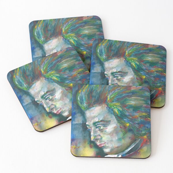 Item preview, WOLFGANG AMADEUS MOZART watercolor portrait.3 designed and sold by lautir.