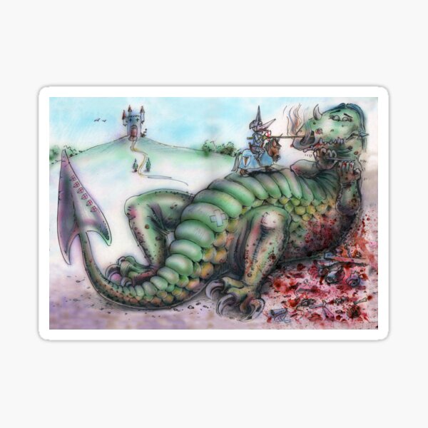 “St George and the Dragon” Sticker by wonder-webb | Redbubble