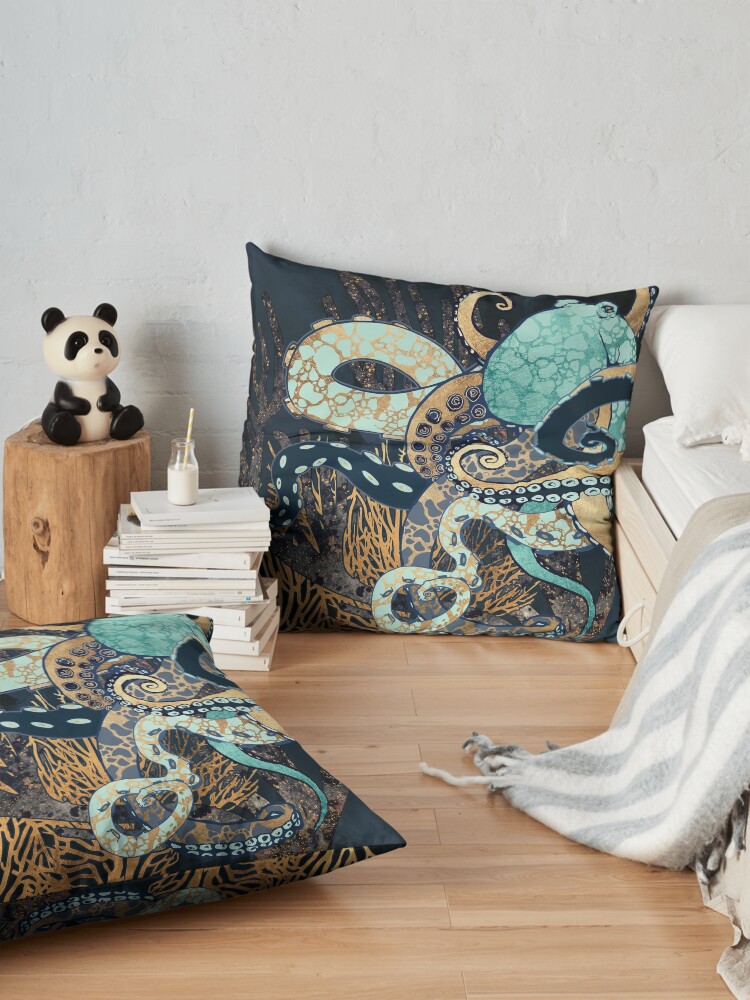 Alternate view of Metallic Octopus II Floor Pillow