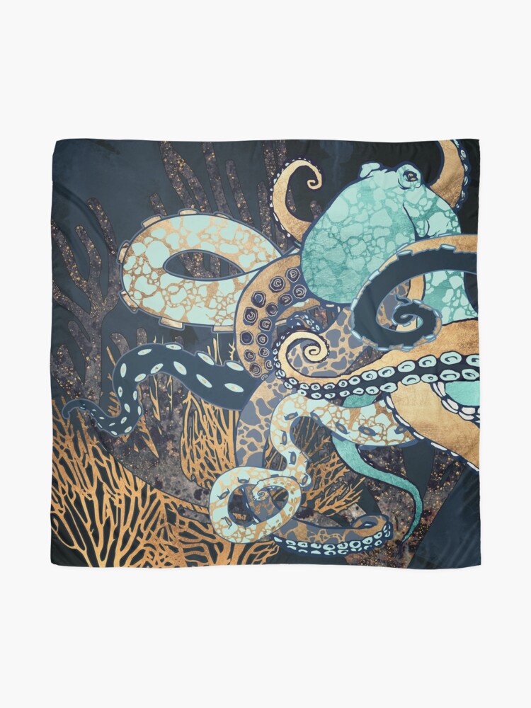 Alternate view of Metallic Octopus II Scarf