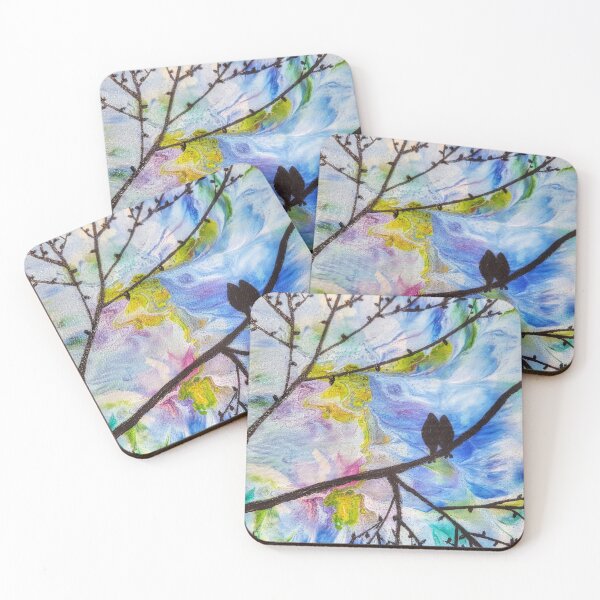 Item preview, 'LITTLE BIRDS' Contemporary Abstract, Colourful and Bright designed and sold by colourfulpixie.