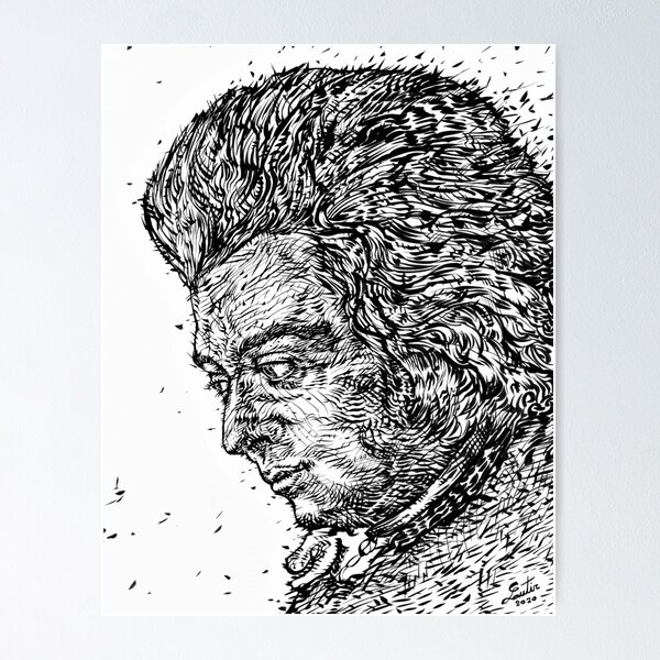 Vista previa del artículo con la obra «WOLFGANG AMADEUS MOZART retrato en tinta», diseñado y vendido por lautir.