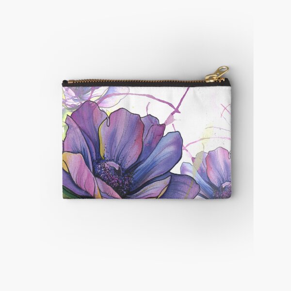 Item preview, Purple Watercolour Anemone Flower ink splash pattern designed and sold by TattooZanda.