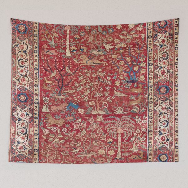 Item preview, Carpet with Palm Trees, Ibexes, and Birds Print designed and sold by Vicky Brago-Mitchell®.