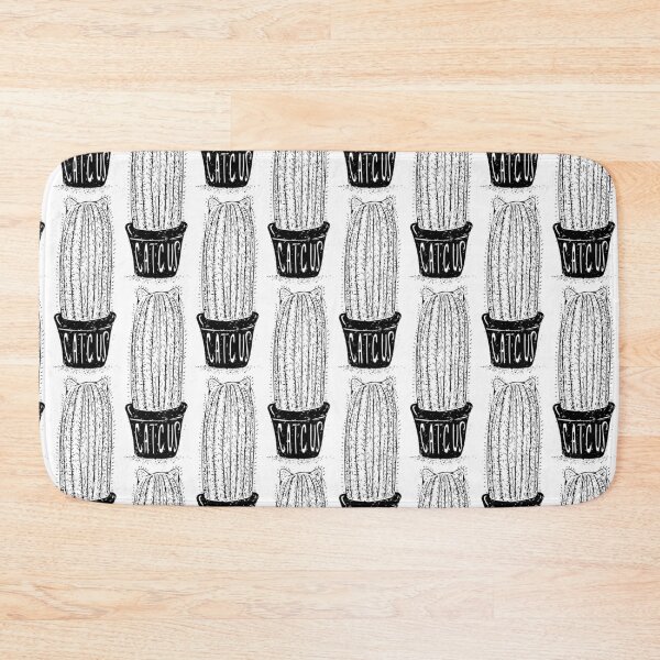 Item preview, Black and White Catcus - Cat Cactus Illustration - Hand Lettering - Original Illustration - Plant Cat Mum designed and sold by AnanasArt.