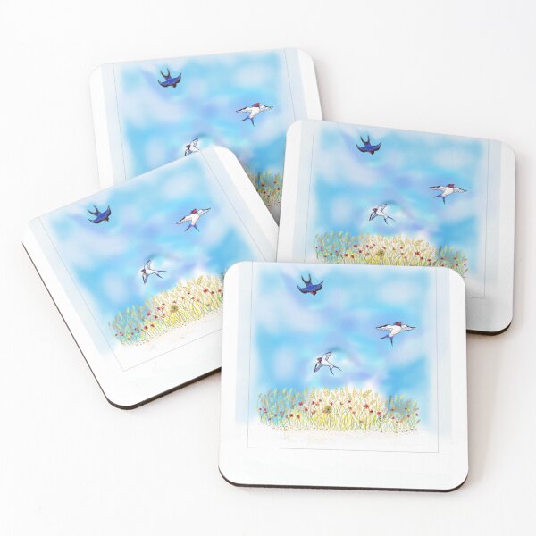 Item preview, Swallows in a wheat field  designed and sold by vickyedraws.