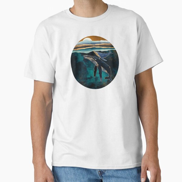 Vista previa del artículo con la obra «Ballenas iluminadas por la luna», diseñado y vendido por spacefrogdesign.