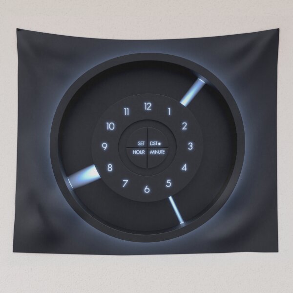 Item preview, Modern wall clock design with light beam hands designed and sold by lathspell.