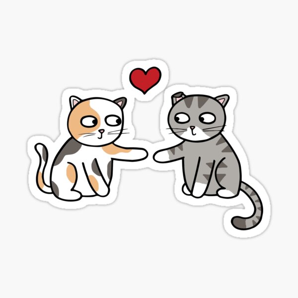Cats in Love Sticker