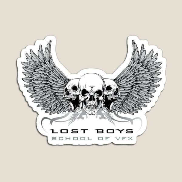 Lost Boys School of VFX: White Text Graphic Magnet