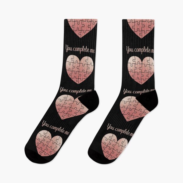 Item preview, Valentines Design - Lovers heart  puzzle love statement - You complete me designed and sold by talgursmusthave.