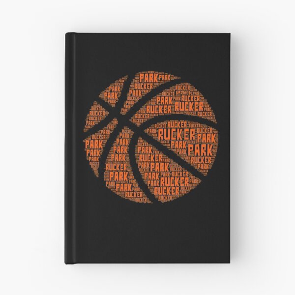 Item preview, Rucker Park typographic word cloud basketball shape design designed and sold by COURT-VISION.
