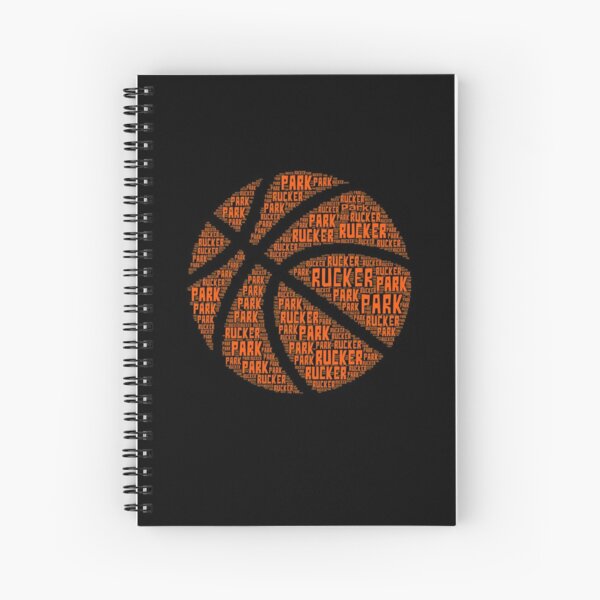 Item preview, Rucker Park typographic word cloud basketball shape design designed and sold by COURT-VISION.