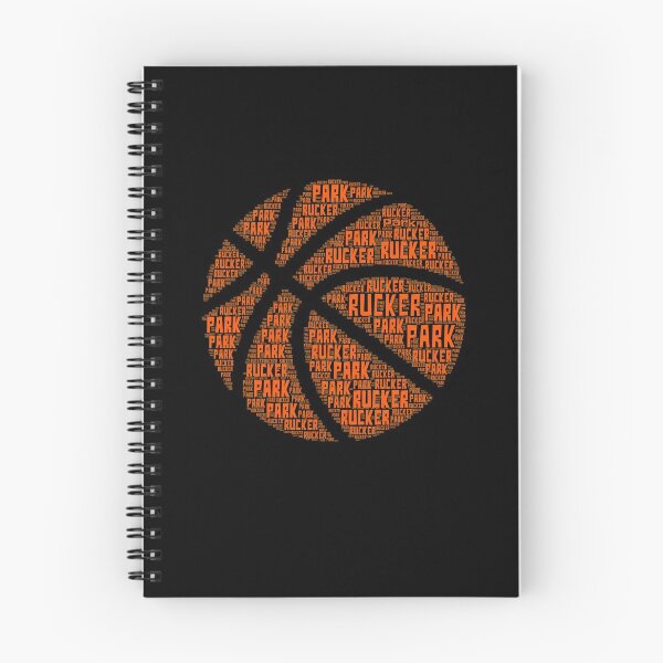 Item preview, Rucker Park typographic word cloud basketball shape design designed and sold by COURT-VISION.