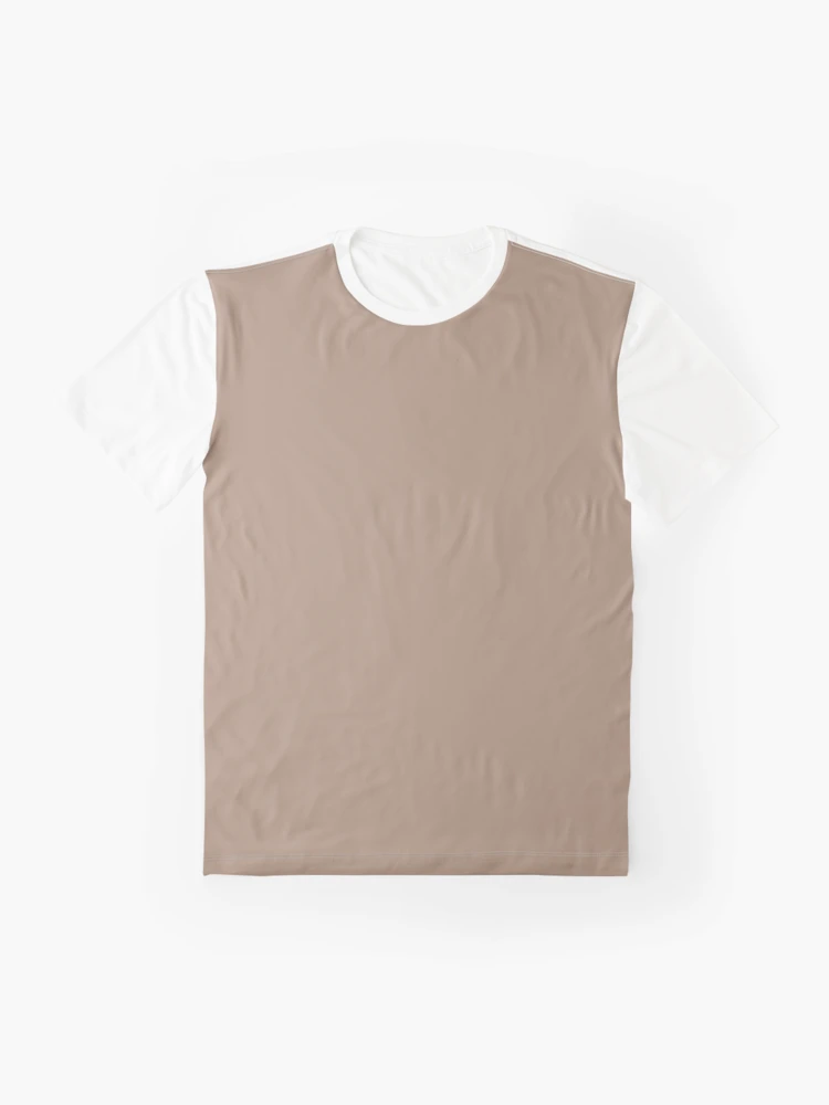 Nude Mocca - solid warm pale nude pink brown mono color Graphic T