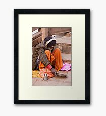 Colorful Beggar Framed Print