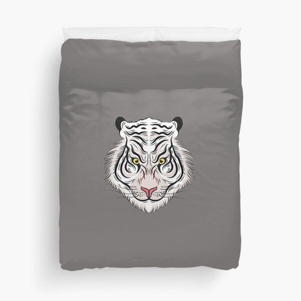 Bettbezuge Wei C3 9fe Tiger Tapeten Redbubble