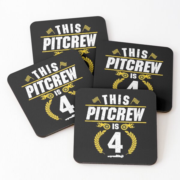 Item preview, Boys Racecar Driver Birthday This Pit Crew Is 4 Racing Shirt designed and sold by Orange Pieces.