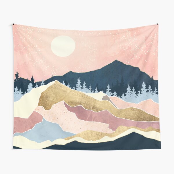 Coral Sunset Tapestry