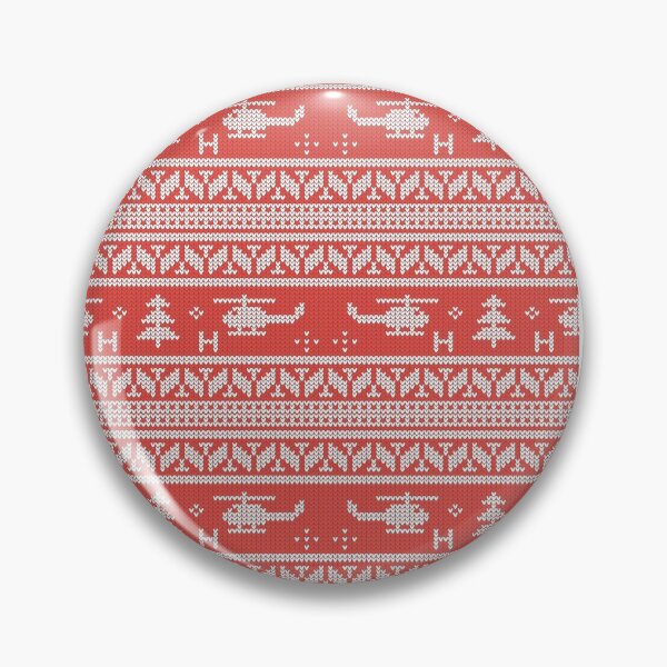 Item preview, White and Red Helicopter Aviation Christmas Pattern designed and sold by NorseTech.