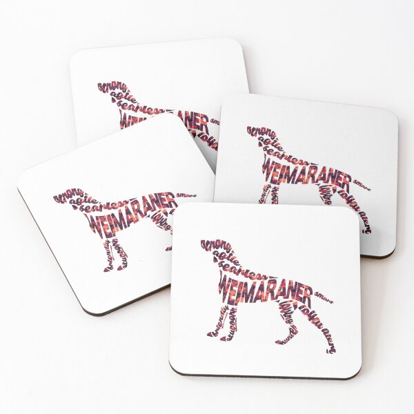 Item preview, Weimaraner Typographic Watercolor Painting designed and sold by A Deniz Akerman.