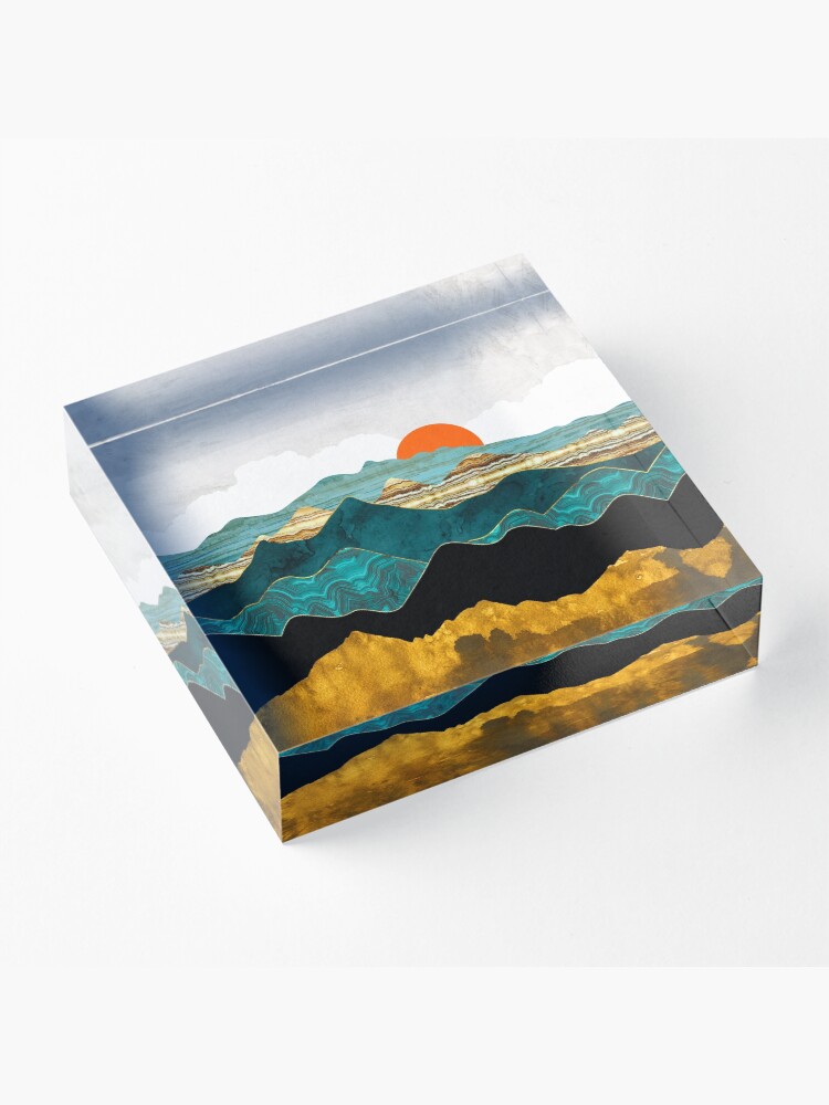 Alternate view of Turquoise Vista Acrylic Block