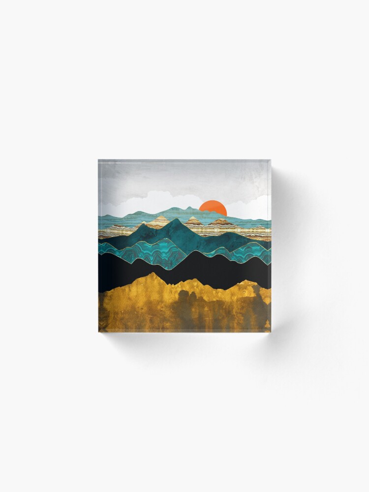 Alternate view of Turquoise Vista Acrylic Block