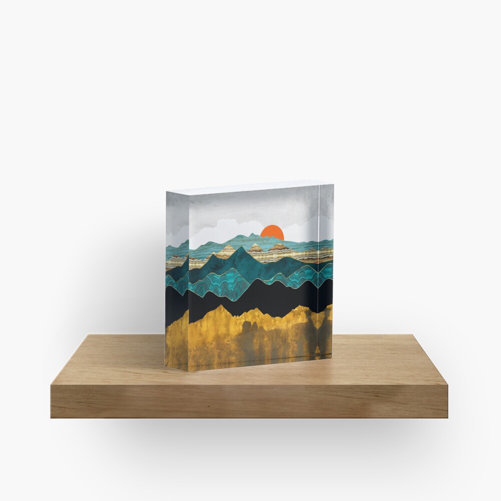 Turquoise Vista Acrylic Block