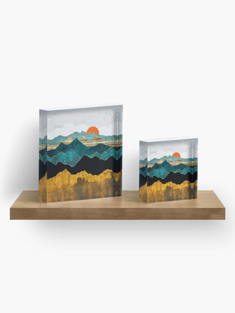 Alternate view of Turquoise Vista Acrylic Block