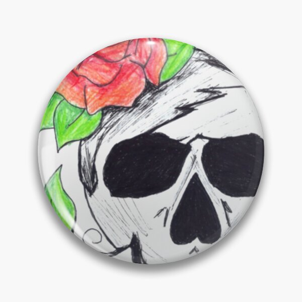 Item preview, skull rose designed and sold by Perggals© - Stacey Turner.