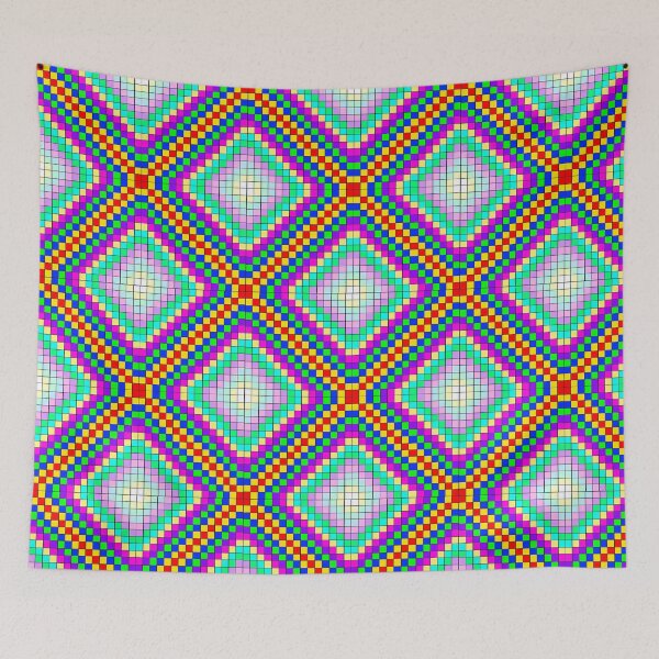 Item preview, rainbow grid pattern designed and sold by theerraticmind.
