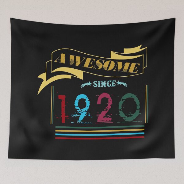 Item preview, Awesome since 1920: funny 100th birthday gifts idea designed and sold by cutitoutsir.