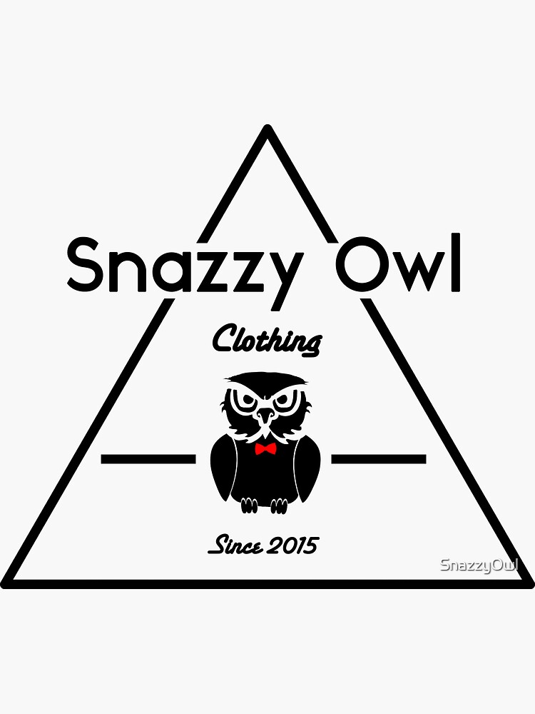 "Snazzy Owl Original Logo Black" Sticker for Sale by SnazzyOwl Redbubble