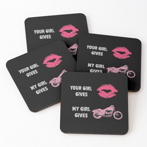 Item preview, Your girl gives kisses mine gives bikes. designed and sold by bumperapparels.