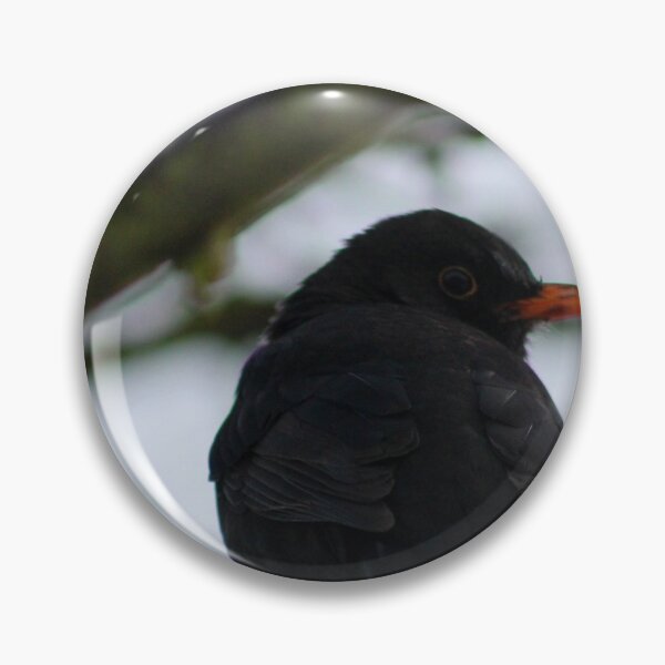 Item preview, snowy black bird designed and sold by Perggals© - Stacey Turner.
