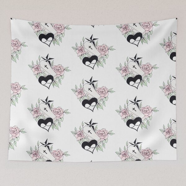 Item preview, coffin and rose tattoo design designed and sold by Perggals© - Stacey Turner.